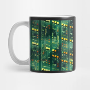 Circuitboard  electronic, computer pattern futuristic cyberpunk Mug